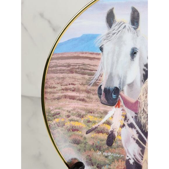 Lozen Noble American Indian Women Year 1991 Porcelain 8 1/2" Wall Decor Plate - Picture 4 of 11